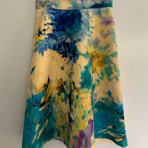 H&M Multicolor Abstract A-Line Skirt, size 10